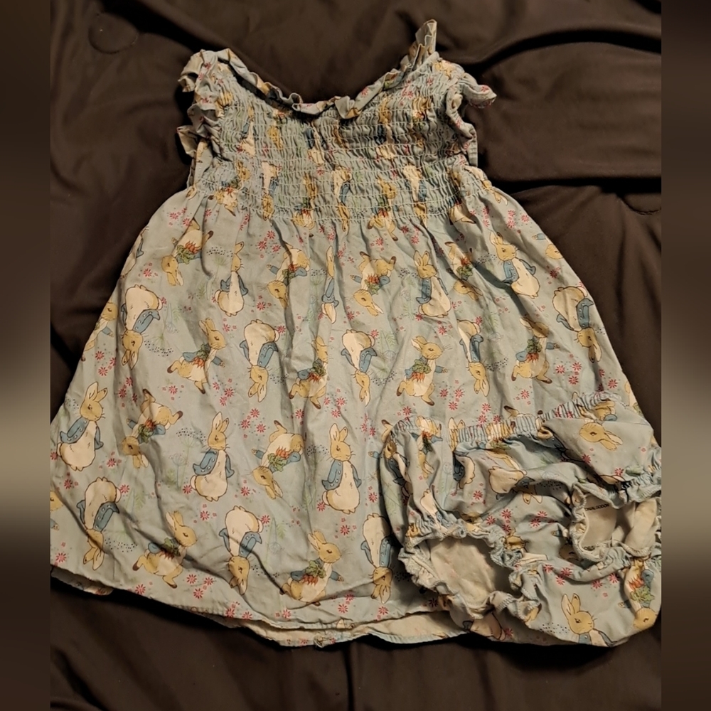 Peter Rabbit Easter outfit, baby girl 9 months